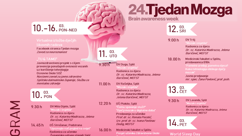 Tjedan mozga održat će se od 10. do 16. ožujka 2025. godine